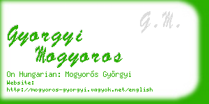 gyorgyi mogyoros business card