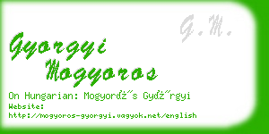 gyorgyi mogyoros business card